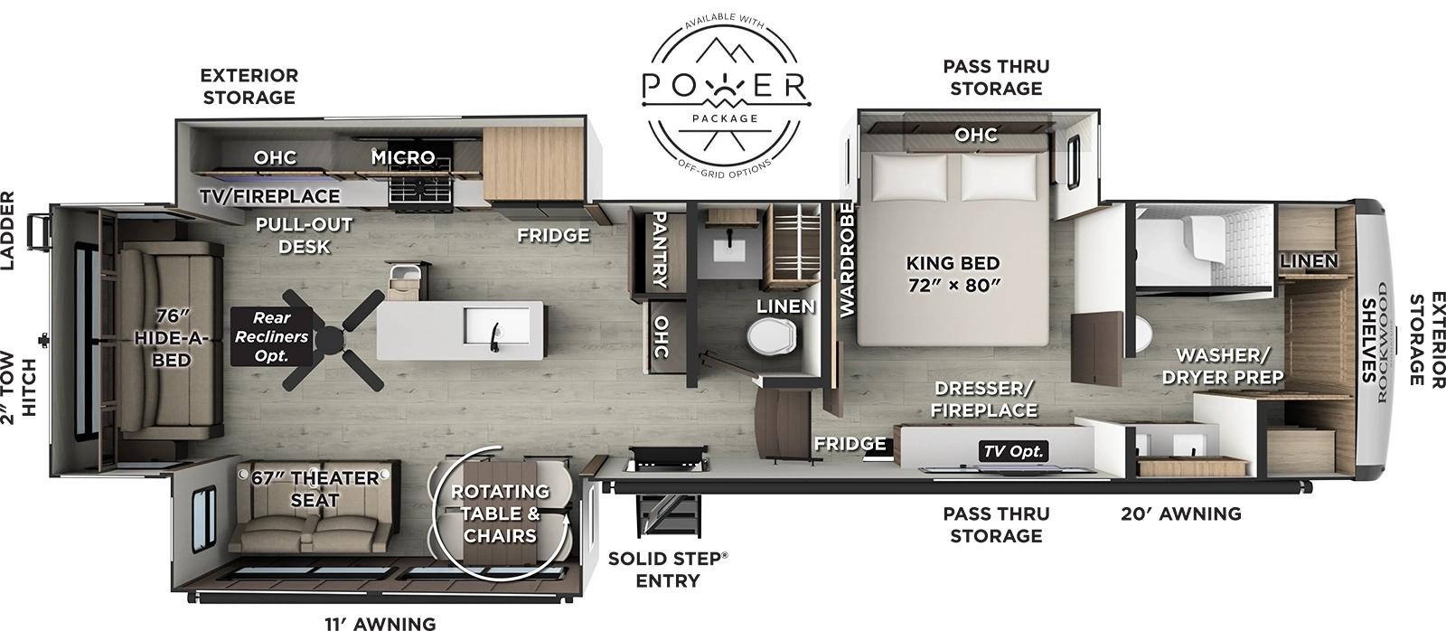 2026 Forest River Rockwood Signature 401SFB floorplan
