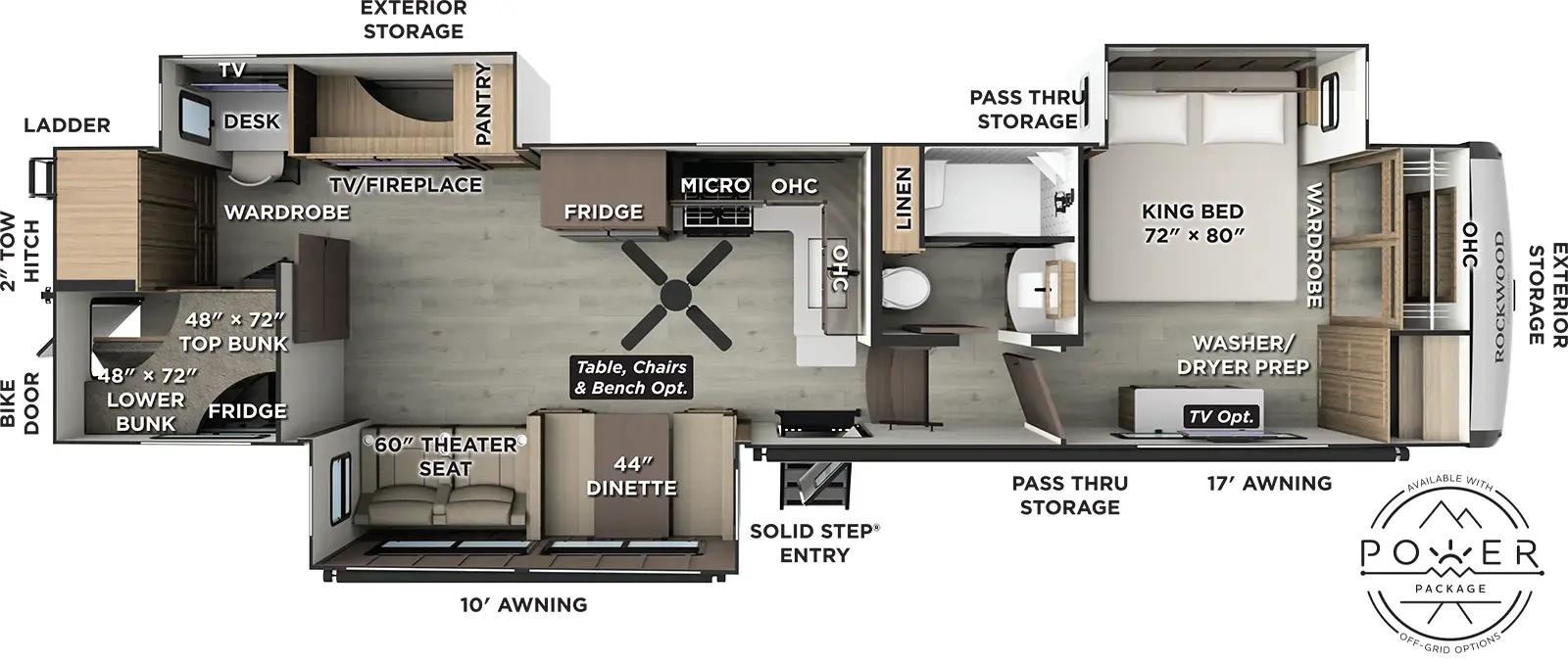 2026 Forest River Rockwood Signature 405SBH floorplan