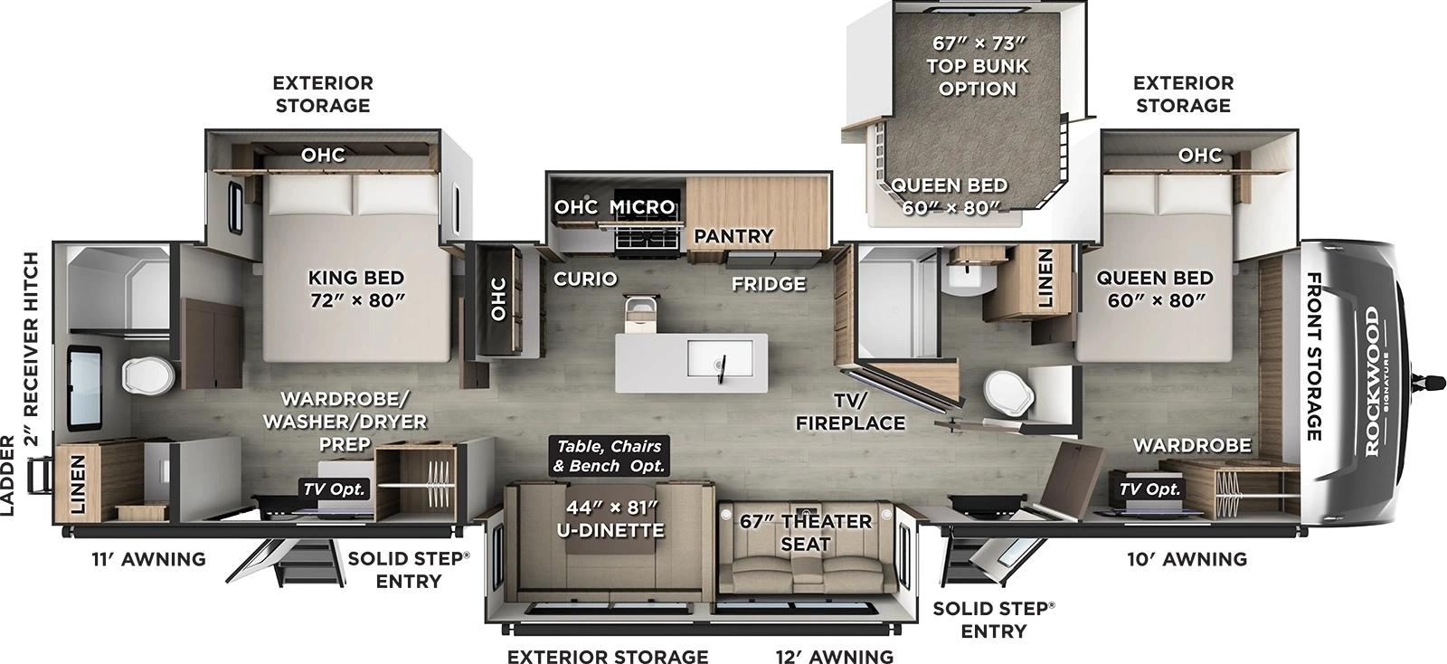 2026 Forest River Rockwood Signature 8421DB floorplan