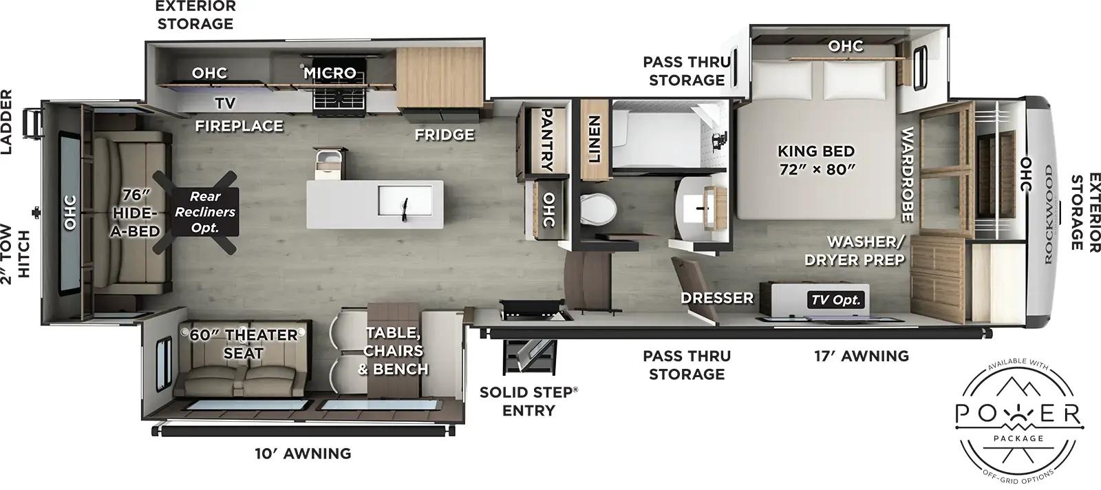 2026 Forest River Rockwood Signature R361RLS floorplan