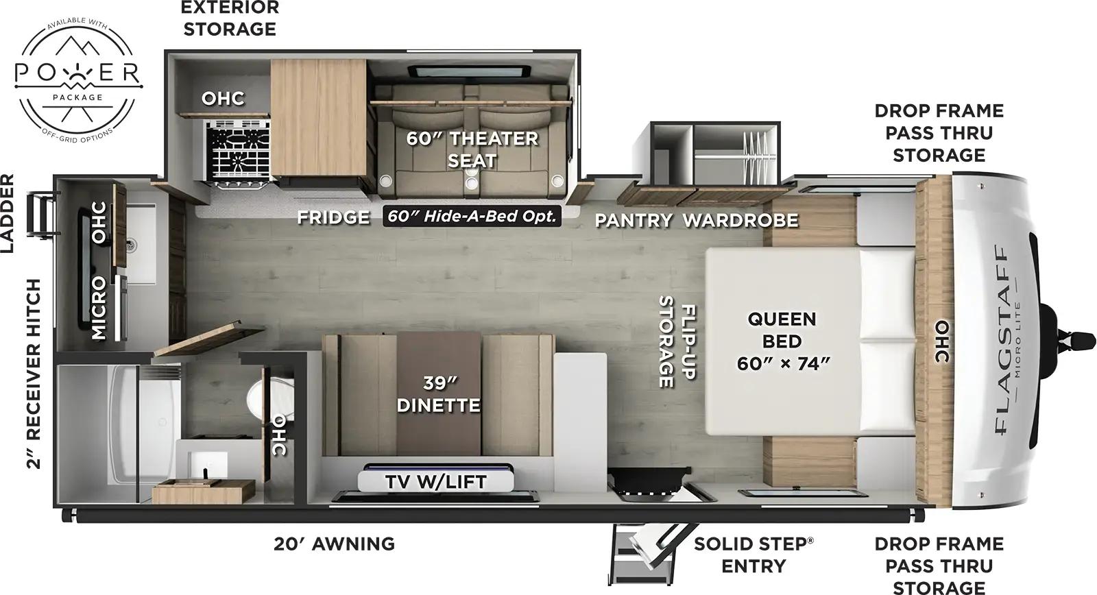 2026 Forest River Flagstaff Micro Lite 25FBD floorplan