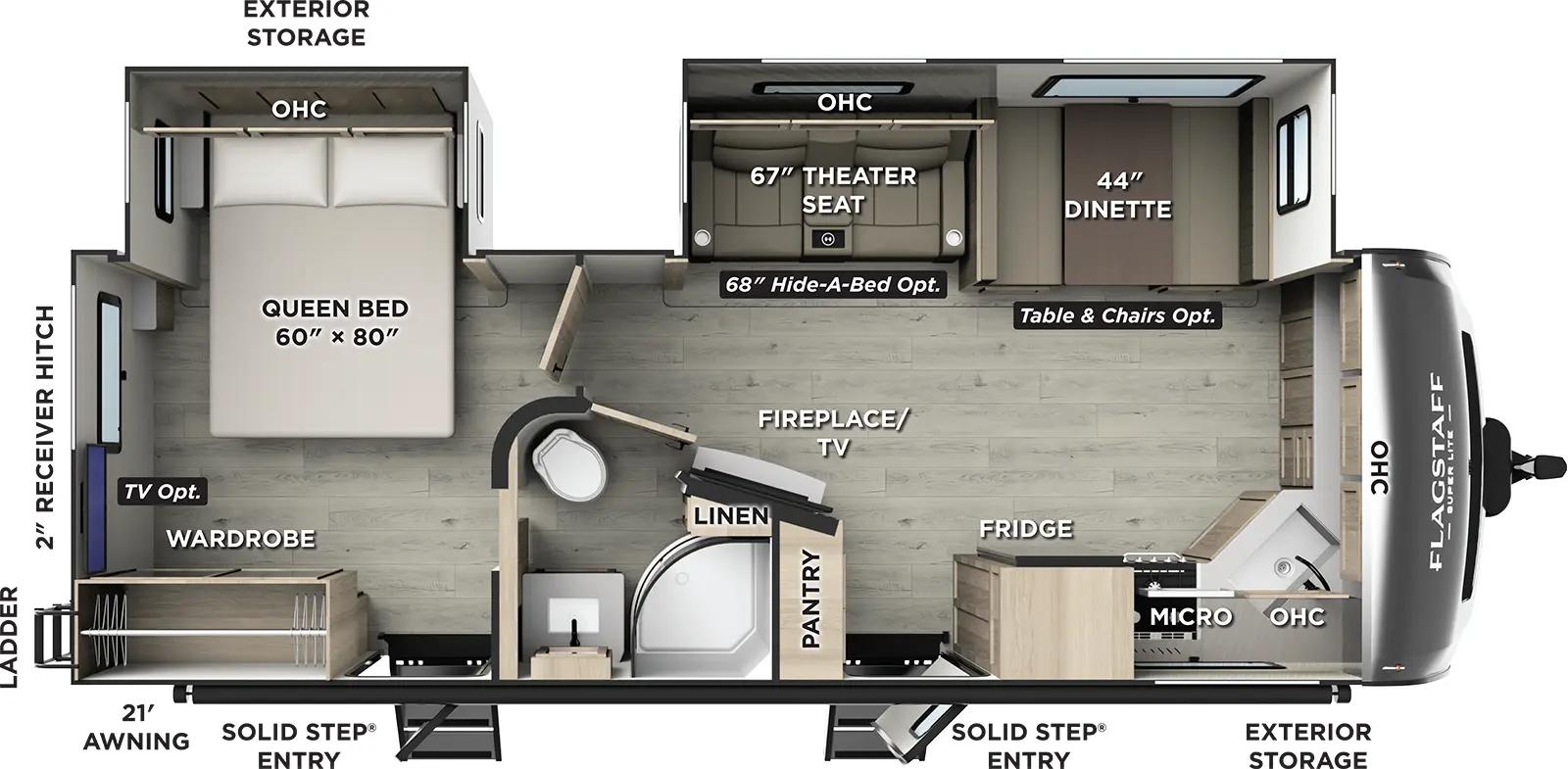 2026 Forest River Flagstaff Super Lite 26FKBS floorplan