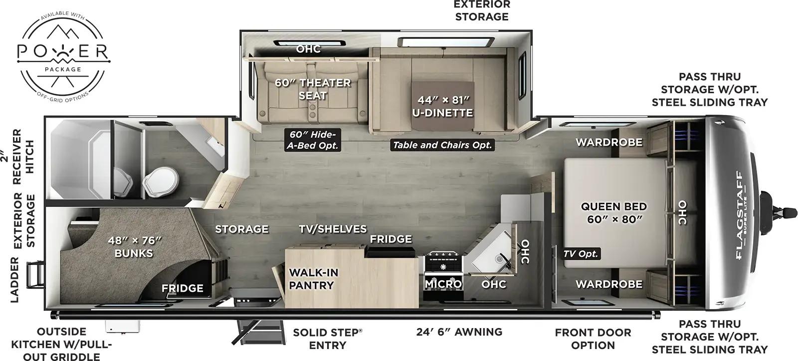 2026 Forest River Flagstaff Super Lite 27DBH floorplan