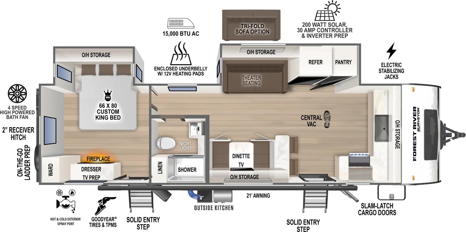 2026 Forest River Grand Surveyor 275FKBS floorplan