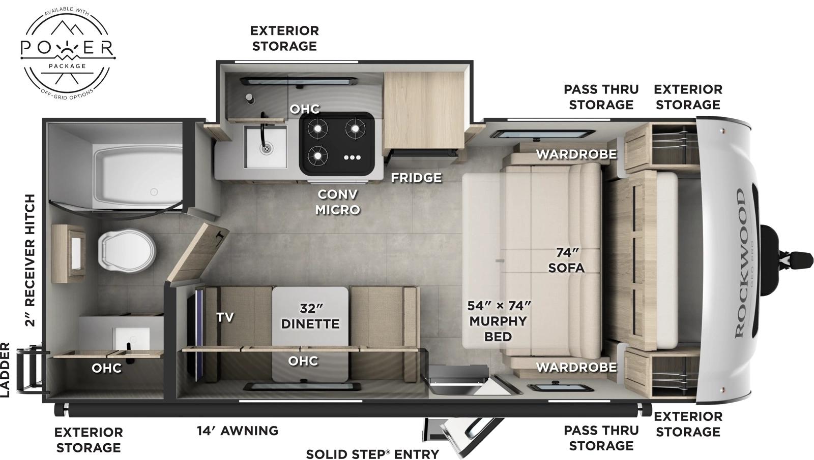 2026 Forest River Rockwood Geo Pro G19FDS floorplan
