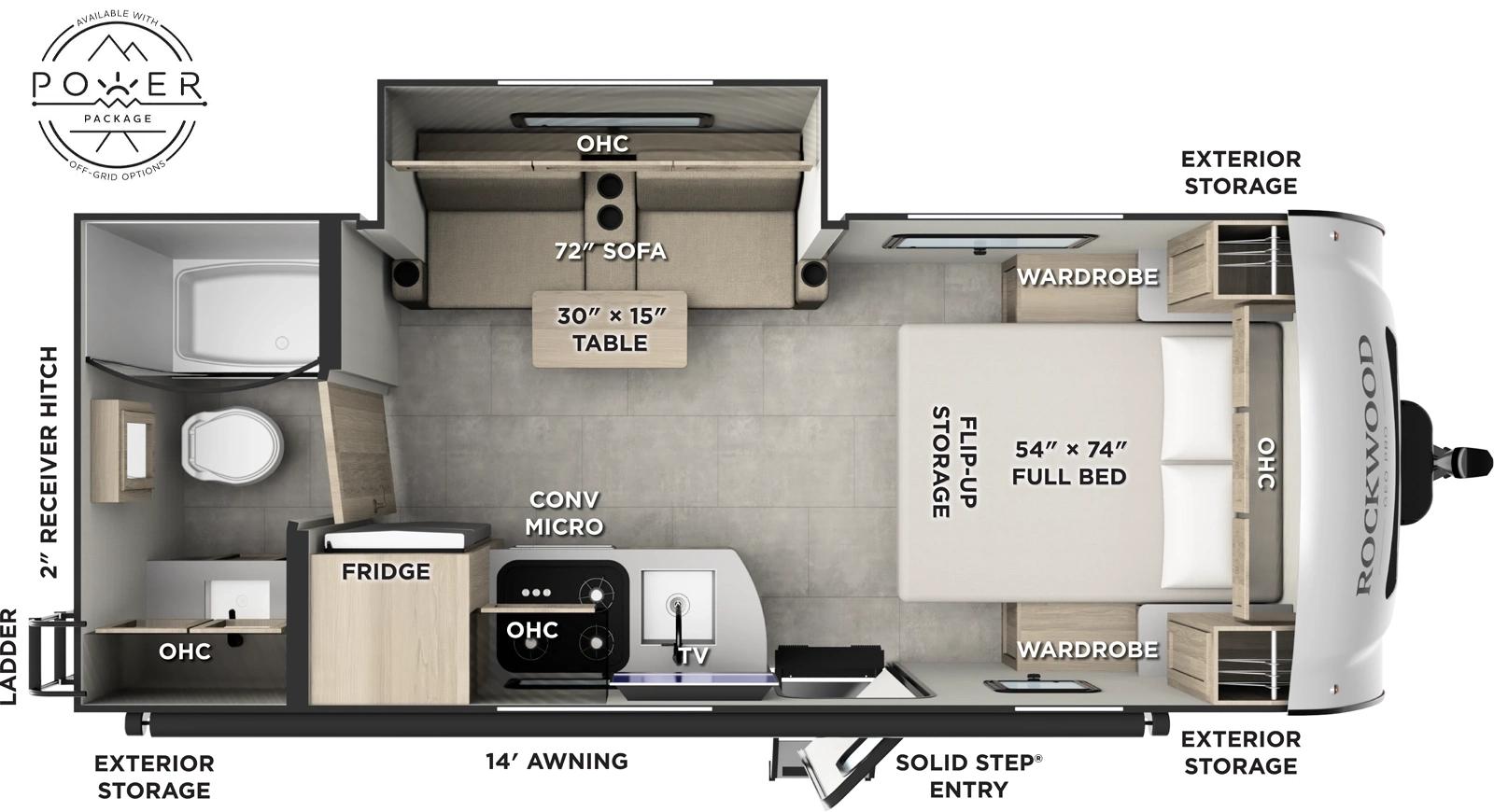 2026 Forest River Rockwood Geo Pro G20FBS floorplan