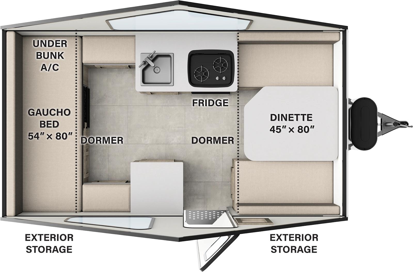 2026 Forest River RV Rockwood Hardside Series A Frames A121FD floorplan