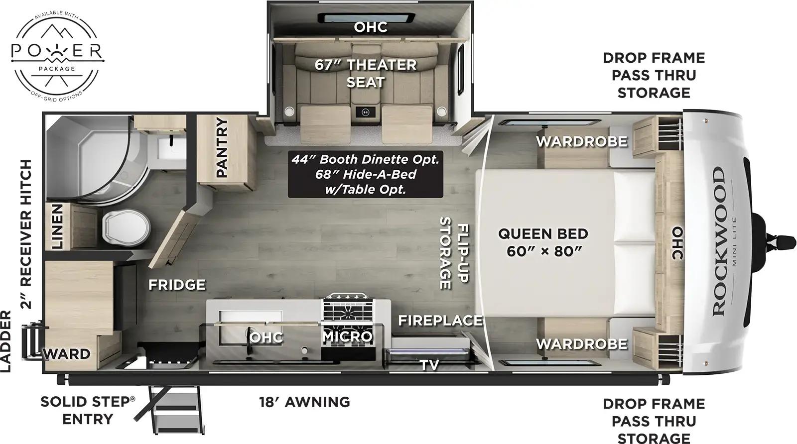 2026 Forest River Rockwood Mini Lite 2205S floorplan