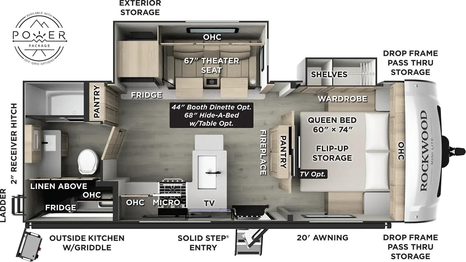 2026 Forest River Rockwood Mini Lite 2513S floorplan