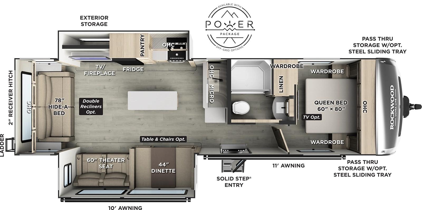 2026 Forest River Rockwood Ultra Lite 2906RL floorplan