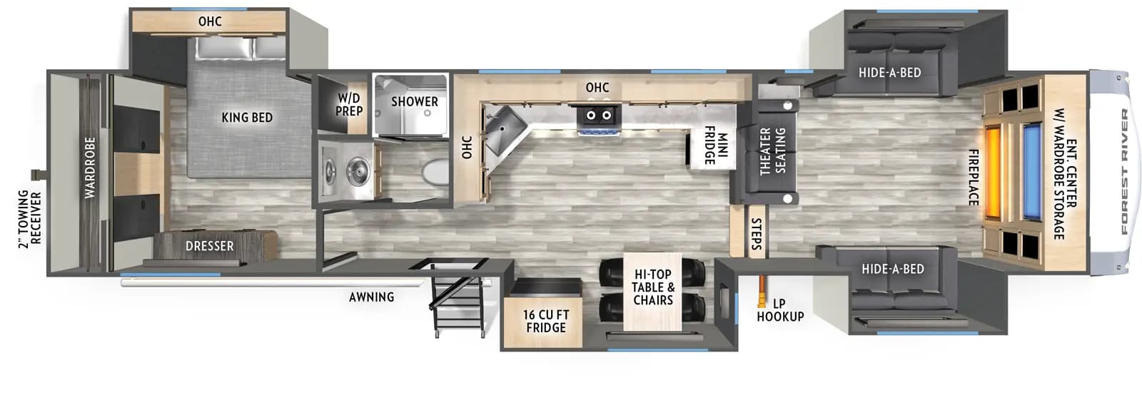 2026 Forest River Wildcat 35FL floorplan