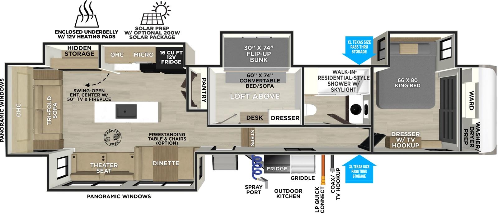 2026 Forest River Wildwood Heritage Glen 369BL floorplan