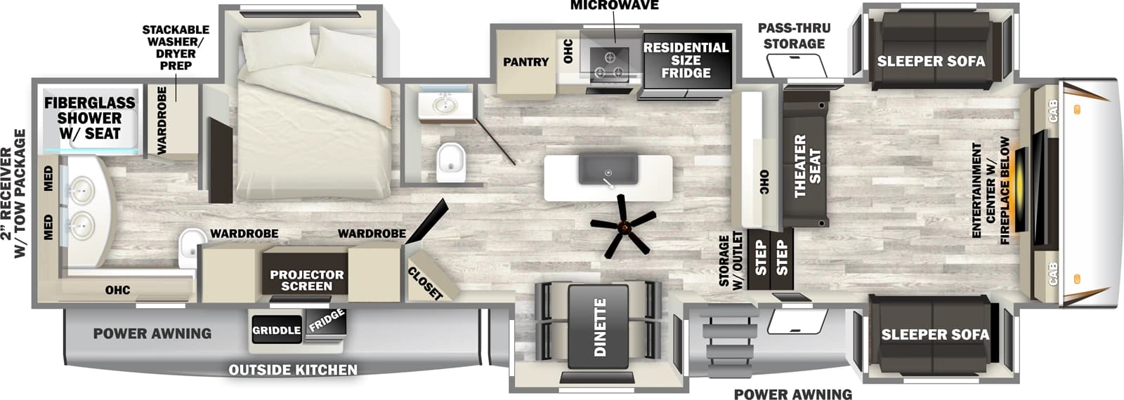 2026 Forest River Sabre 37FLH floorplan