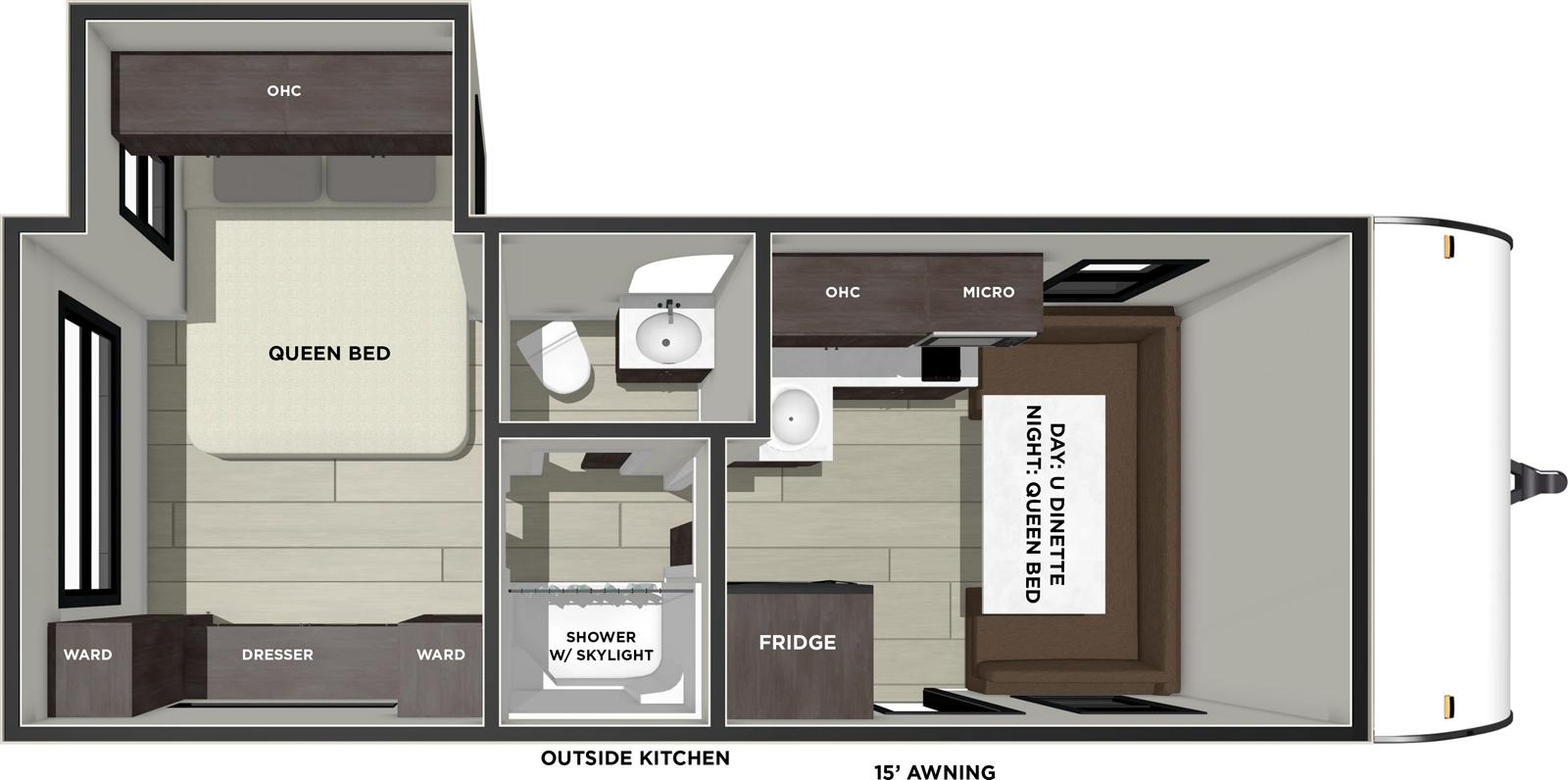 2026 Forest River Salem 169RSKX floorplan