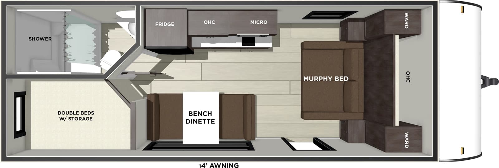 2026 Forest River Salem FSX 179DBK floorplan