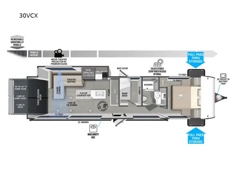 2026 Forest River Salem FSX 30VCX floorplan