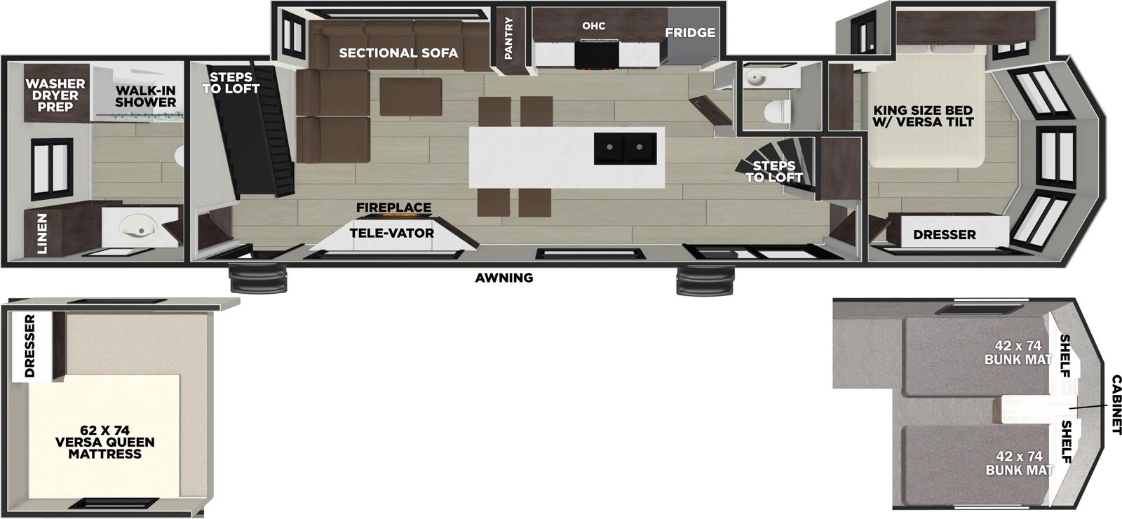 2026 Forest River Salem Grand Villa 44ZEN floorplan