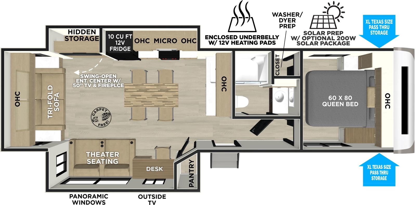 2026 Forest River Salem Hemisphere 275RL floorplan
