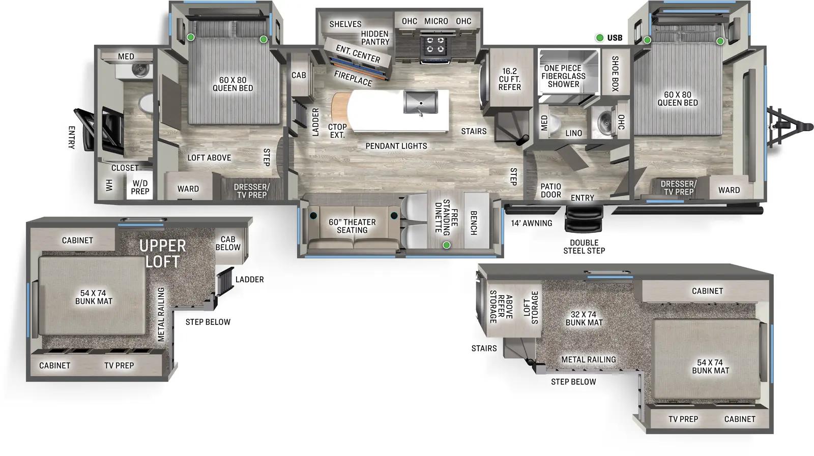 2026 Forest River Sierra 41DUPLEX floorplan