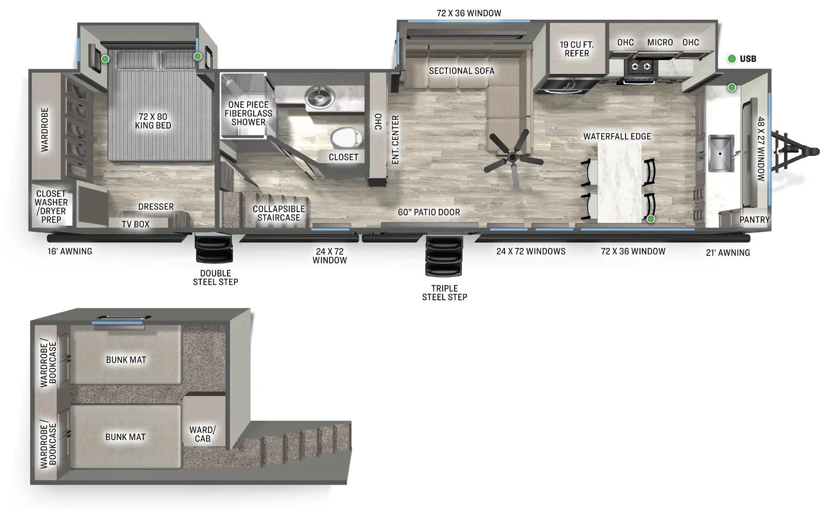 2026 Forest River Sierra 422FKL floorplan