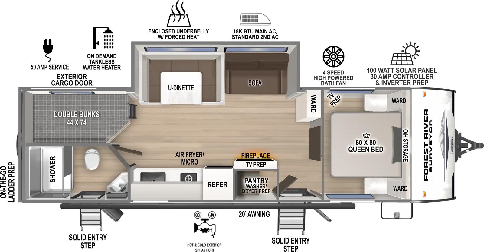 2026 Forest River Surveyor Camp Series 27CAMP floorplan