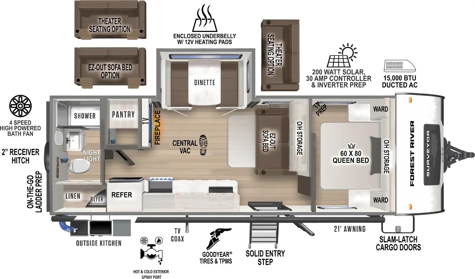 2026 Forest River RV Surveyor Legend 252RBLE floorplan