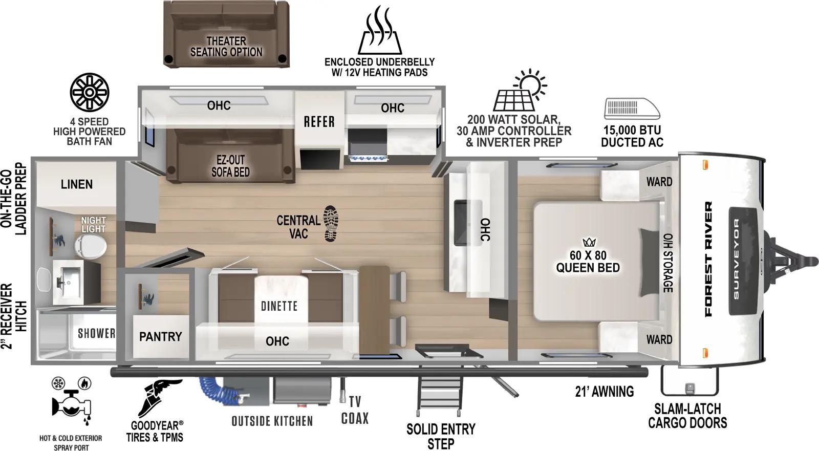 2026 Forest River Surveyor Legend 265RBLE floorplan