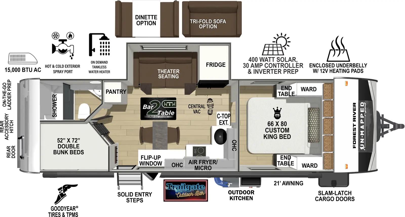 2026 Forest River Un-Mapped 26BH floorplan