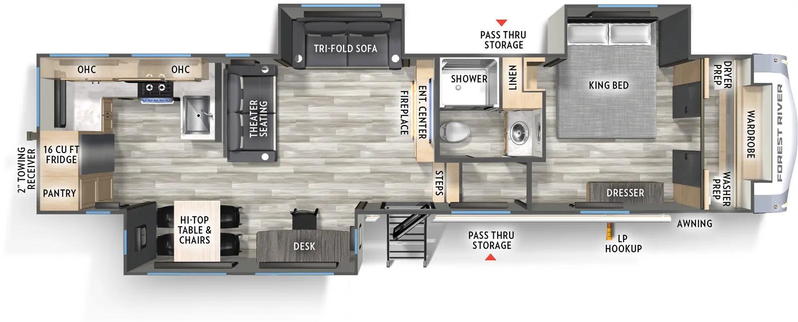 2026 Forest River Wildcat 33CHEF floorplan