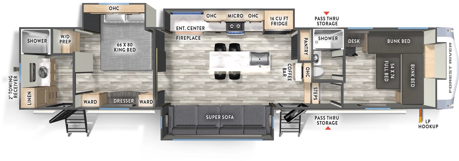 2026 Forest River Wildcat 36FUN floorplan