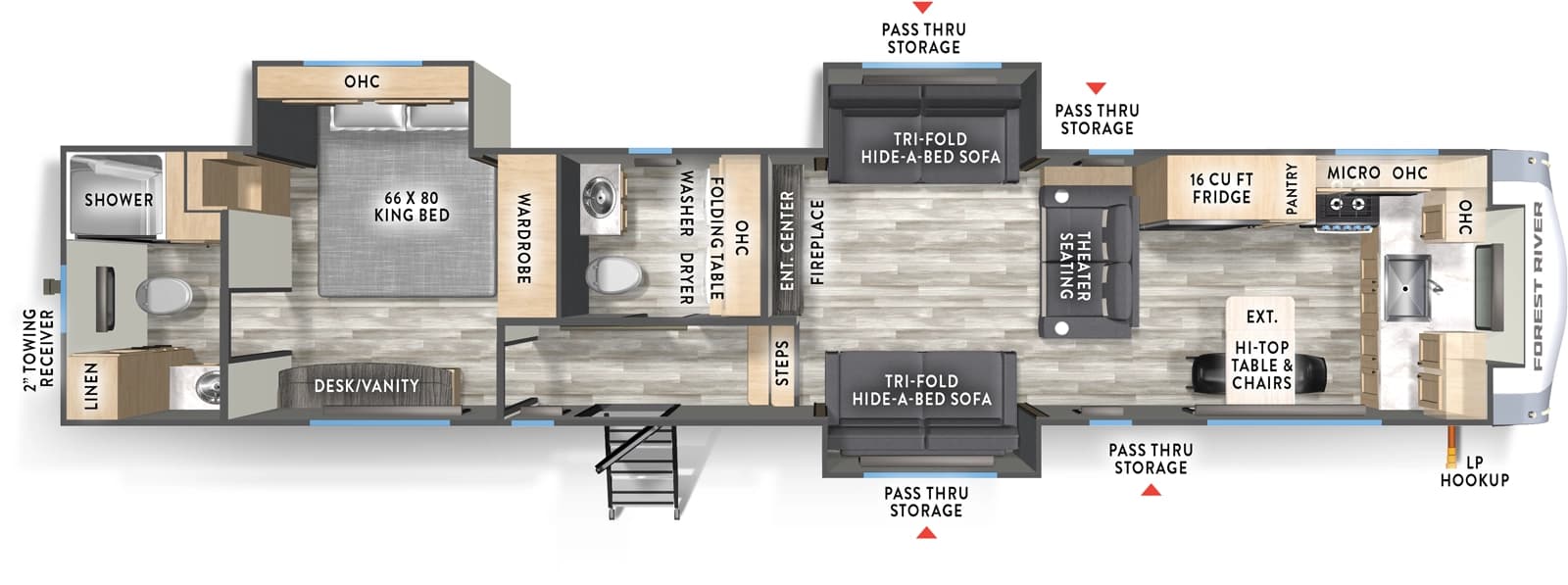 2026 Forest River Wildcat 37GALLEY floorplan