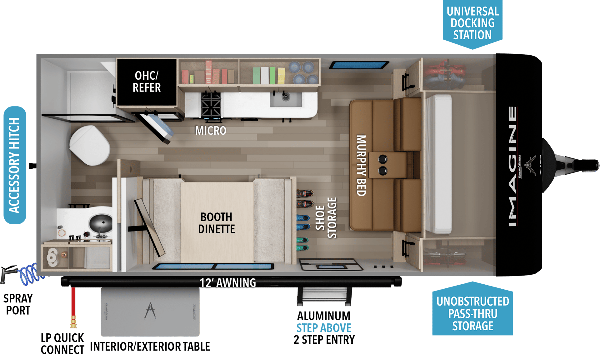 2026 Grand Design Imagine AIM 15RBA floorplan