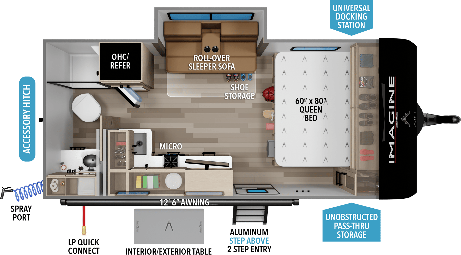 2026 Grand Design Imagine AIM 16MLA floorplan