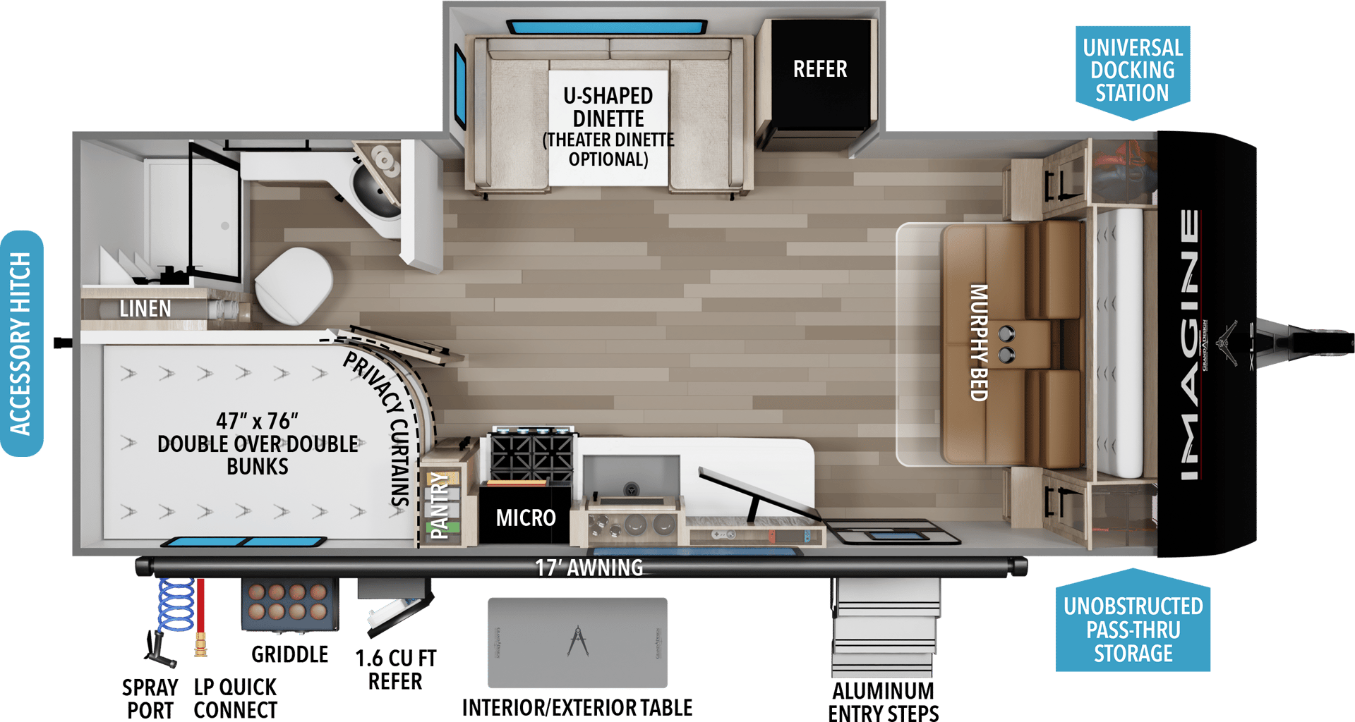 2026 Grand Design Imagine XLS 21MBE floorplan