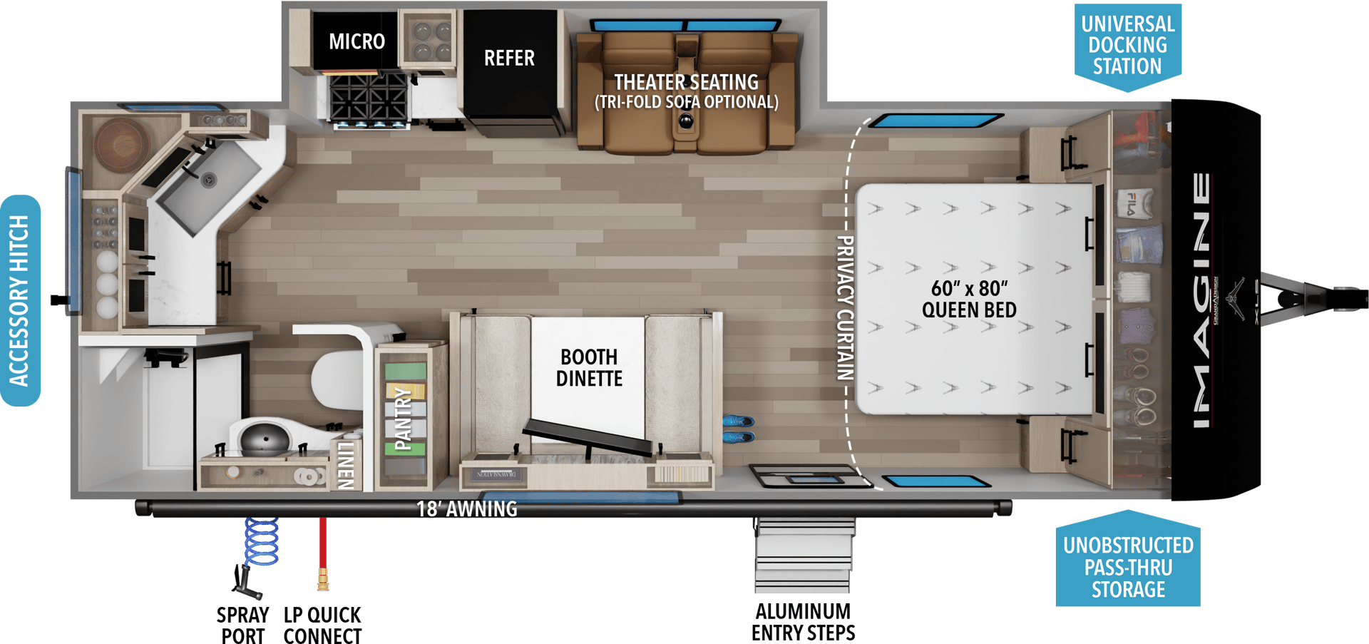 2026 Grand Design Imagine XLS 22MLE floorplan
