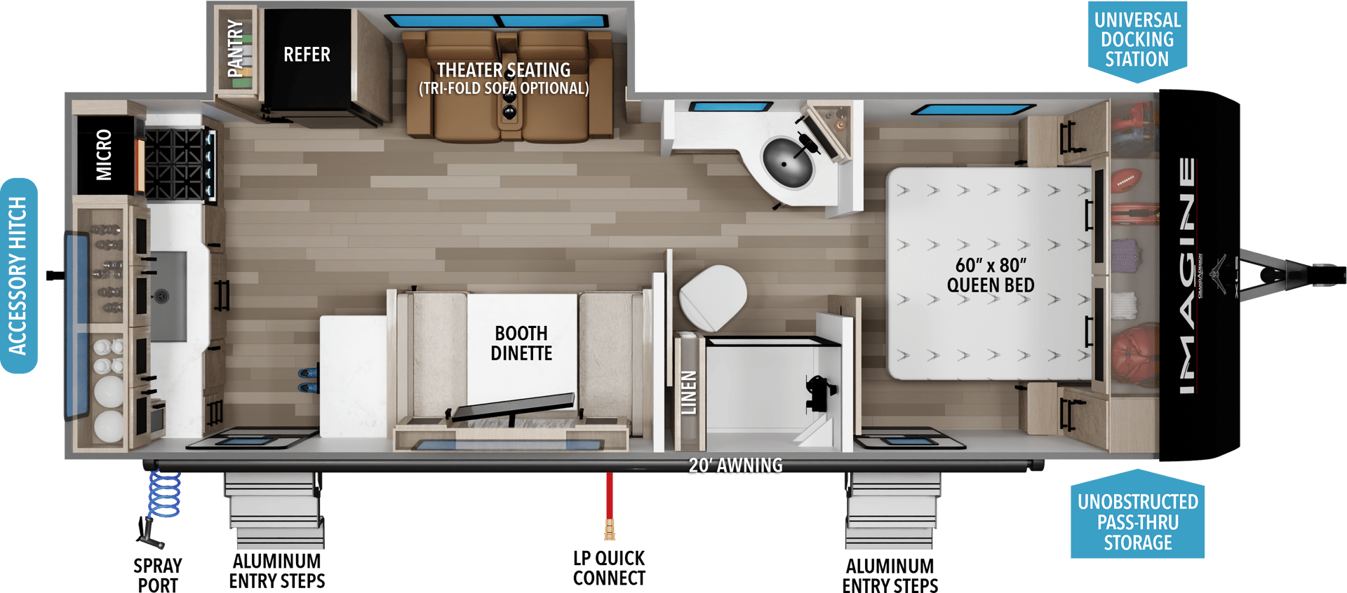 2026 Grand Design Imagine XLS 23LDE floorplan