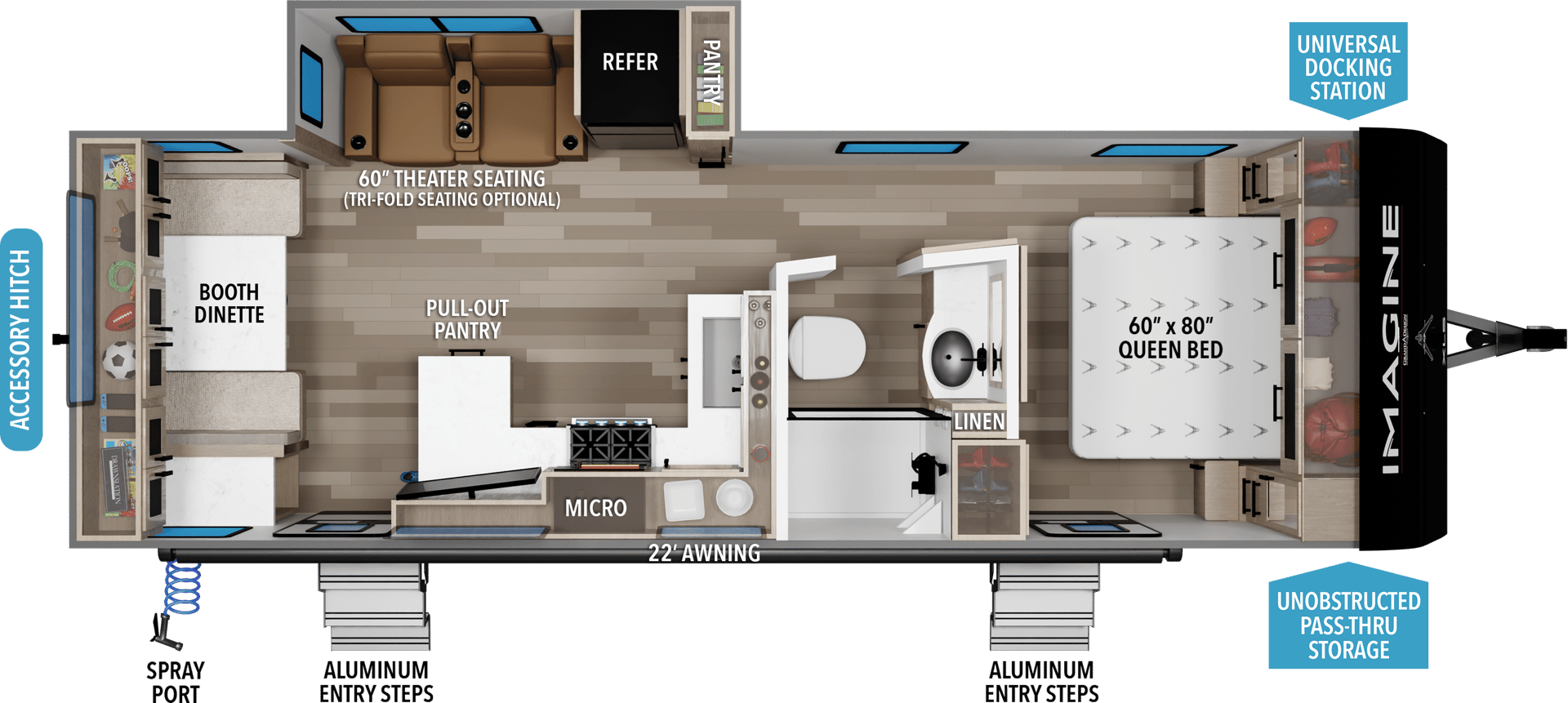 2026 Grand Design Imagine 25RLE floorplan