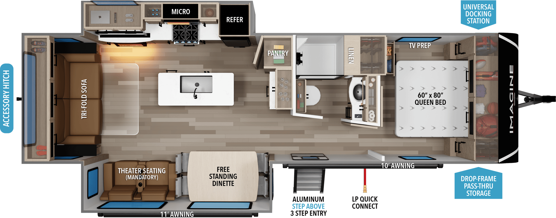 2026 Grand Design Imagine 2970RL floorplan