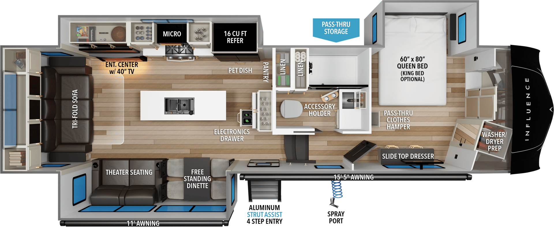 2026 Grand Design Influence 3003RL floorplan