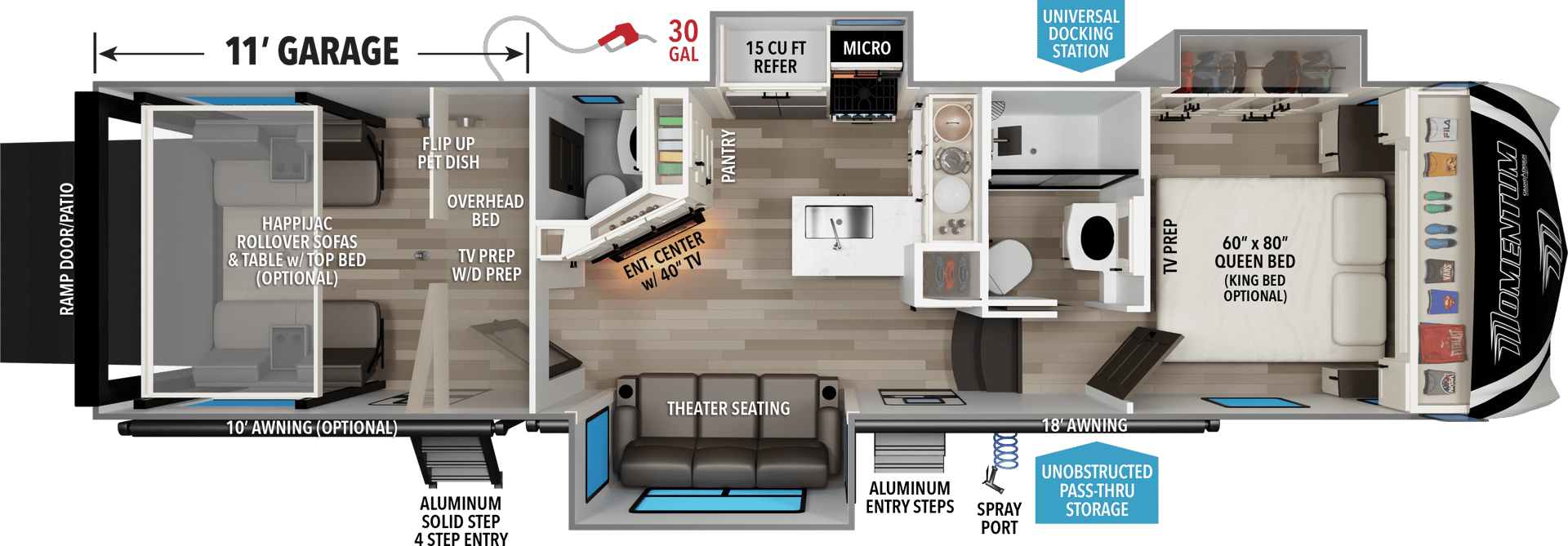 2026 Grand Design Momentum G-Class 320G floorplan