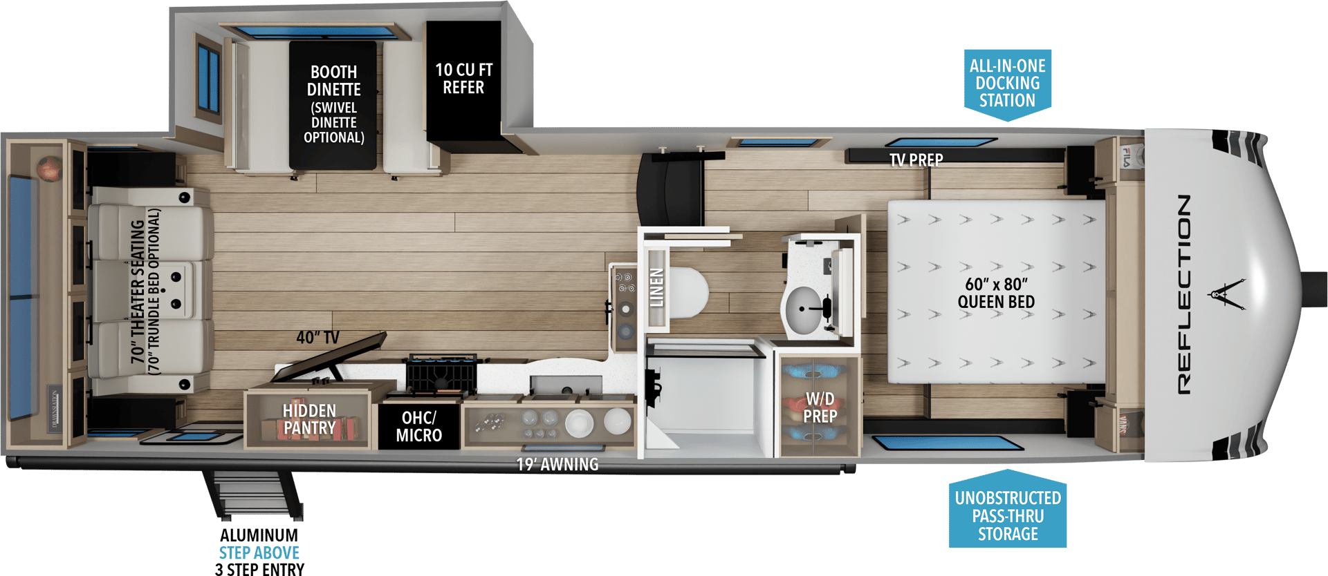 2026 Grand Design Reflection 100 Series 24RL floorplan