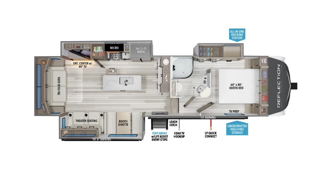 2026 Grand Design Reflection 100 Series 32BH floorplan