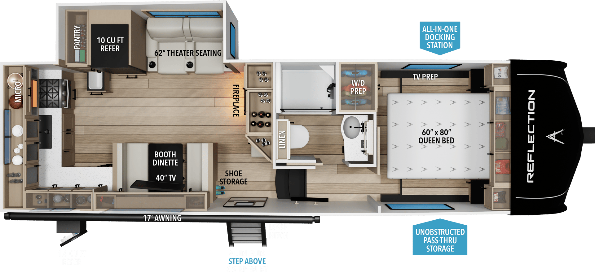 2026 Grand Design Reflection 150 Series 250ML floorplan