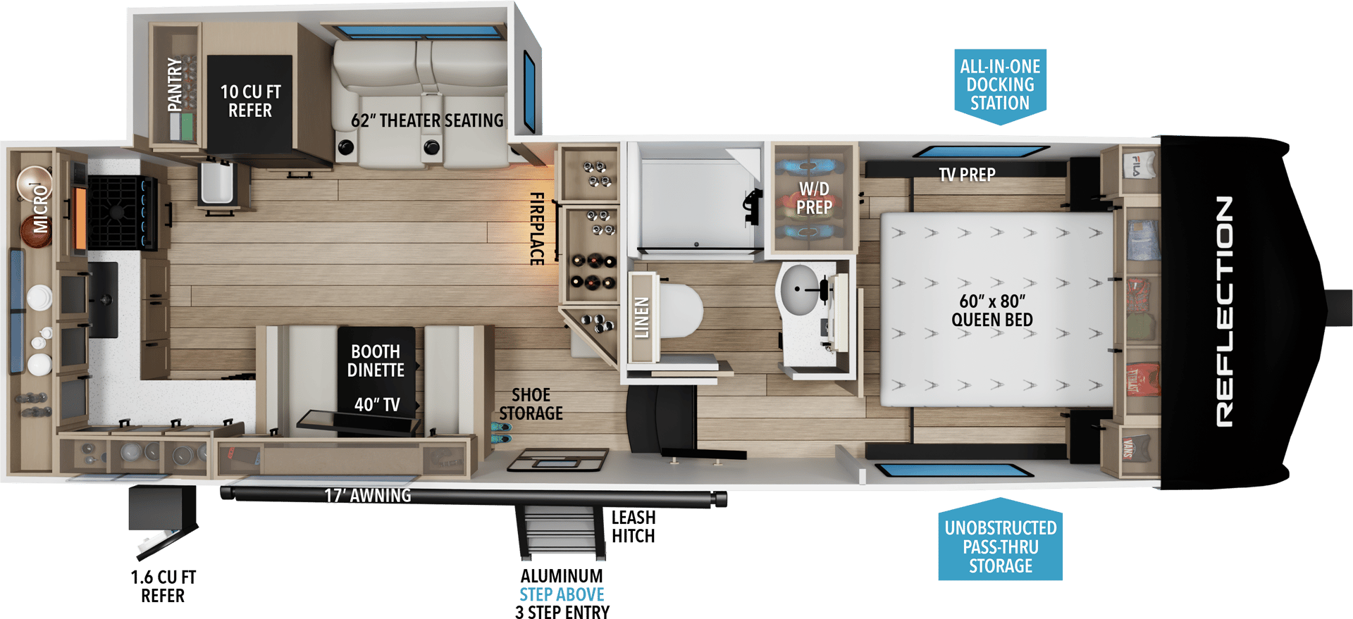 2026 Grand Design Reflection 150 Series 250ML floorplan