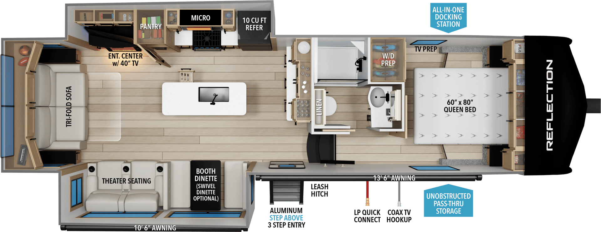 2026 Grand Design Reflection 150 Series 295RL floorplan
