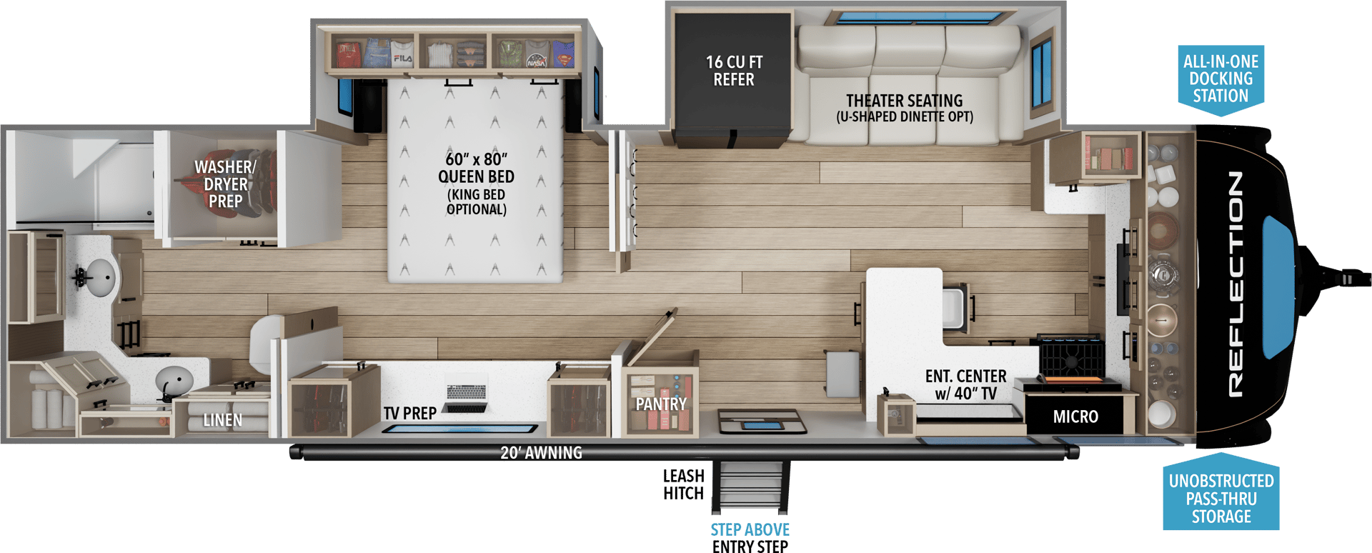 2026 Grand Design Reflection 322FKTS floorplan