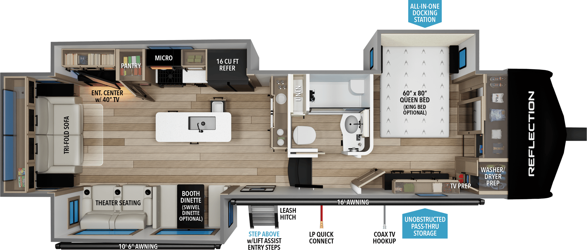 2026 Grand Design Reflection 337RLS floorplan