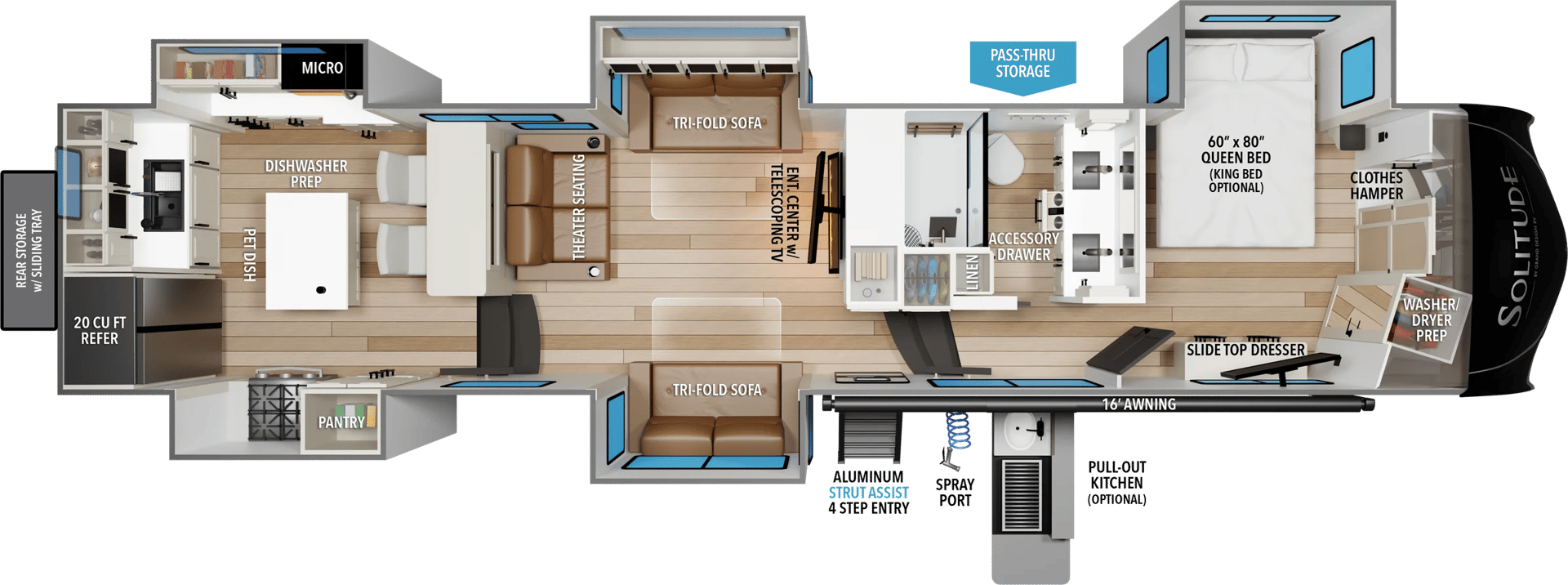 2026 Grand Design Solitude 390RK floorplan