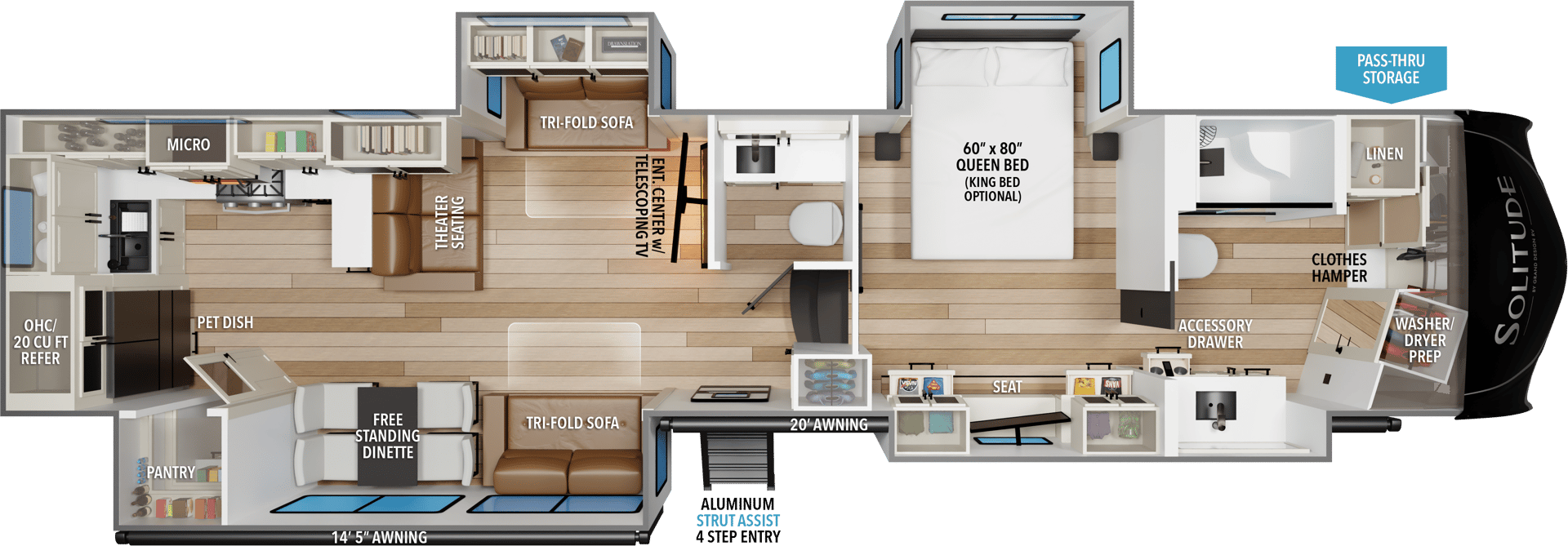 2026 Grand Design Solitude 417KB floorplan