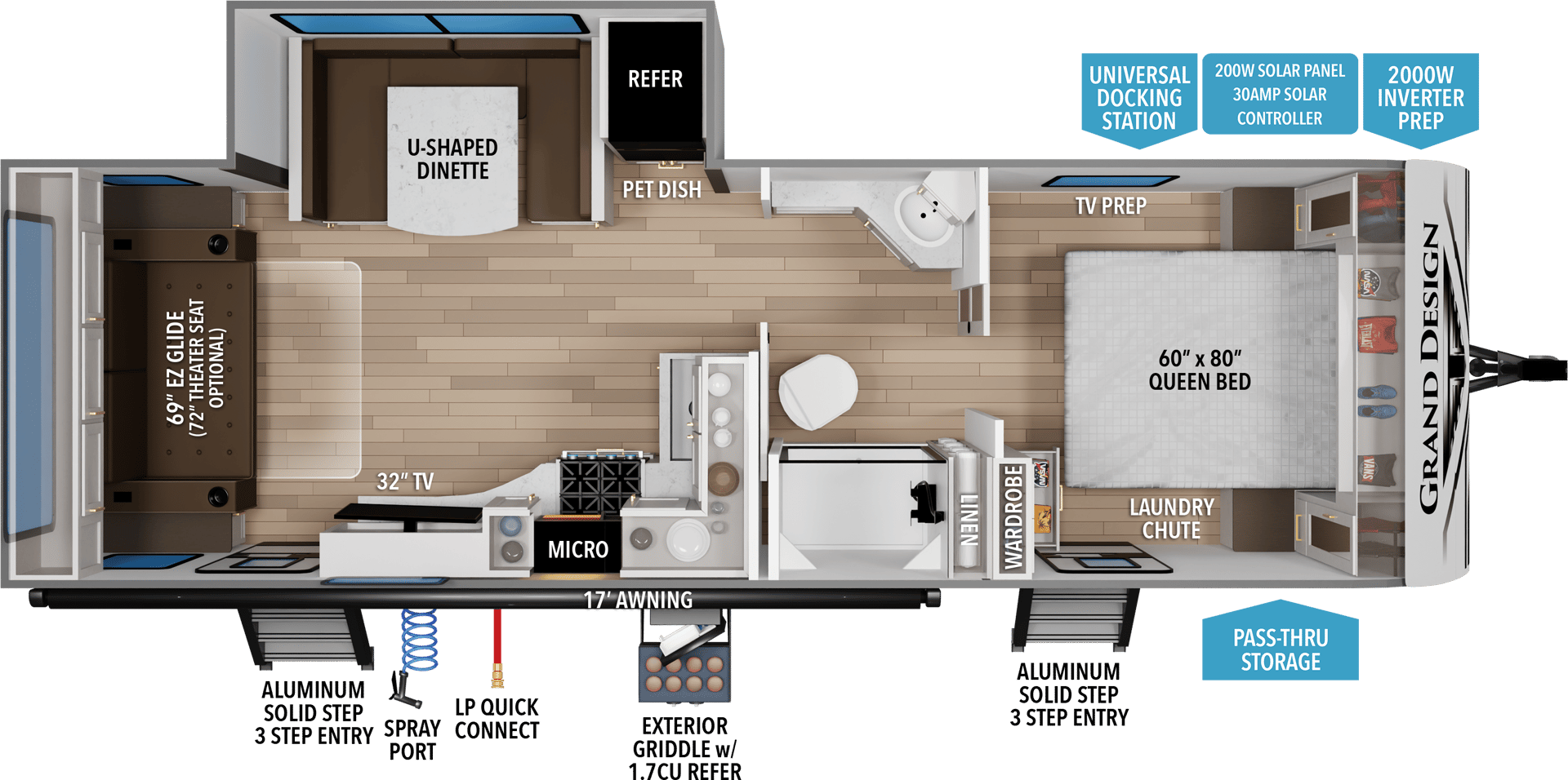 2026 Grand Design Transcend 245RLT floorplan